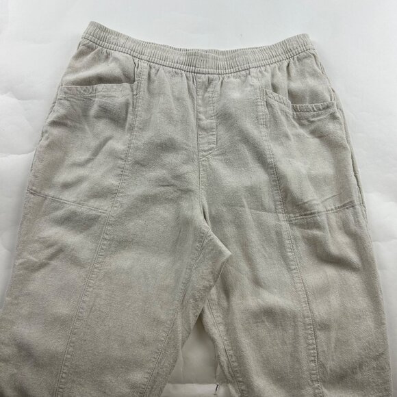 Old Navy Flax Linen Blend High Rise Slim Leg Ankle Pant L - Picture 2 of 7